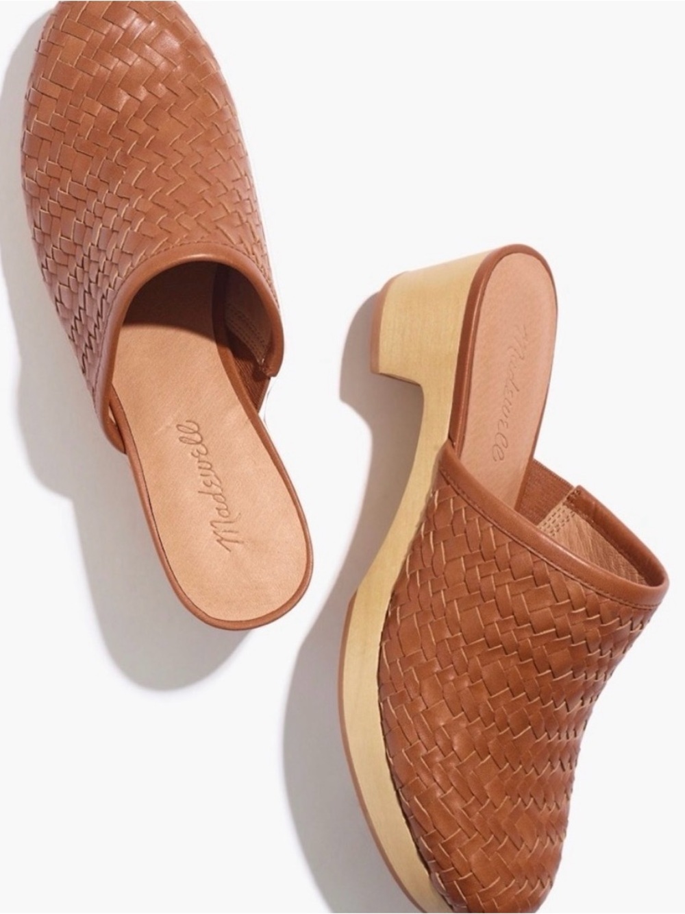 Madewell Jordyn Woven Leather Clogs